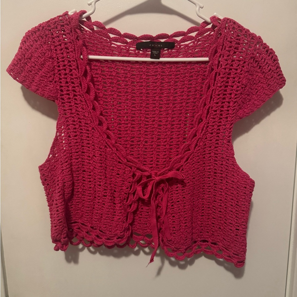 Fever Pink Knit Crop Top